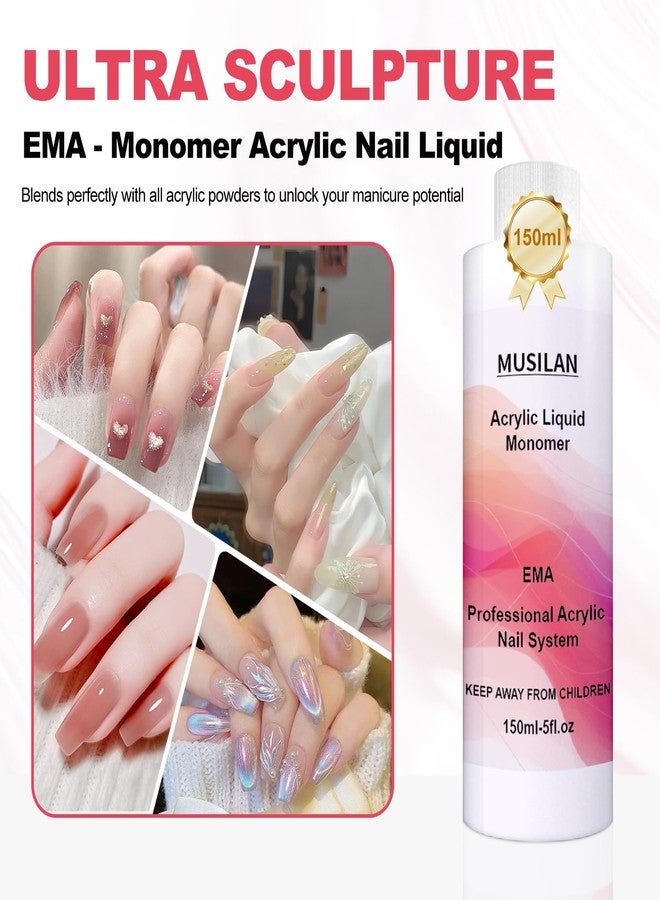 MUSILAN Monomer Acrylic Nail Liquid - 300ML Professional Acrylic Nai Liquid Monomer For Acrylic Powder System Kit For Nail Beginners Extensio Quick Dry Time - Image 3
